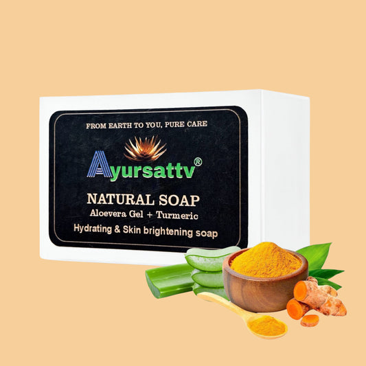 Aloe Vera & Turmeric Ayurvedic Soap For Glowing & Brightening Skin