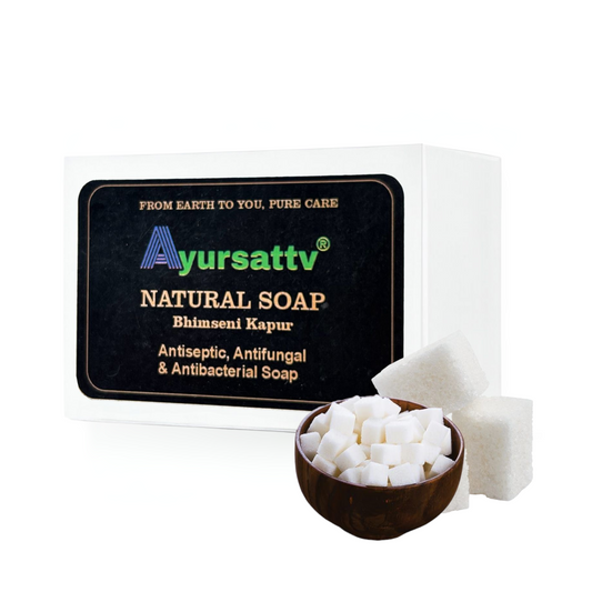 Ayursattv Natural Handmade Herbal Soap With Real Bhimseni Kapoor
