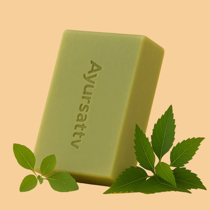 Ayursattv Neem Tulsi Natural Soap Prevents blackheads Of Skin