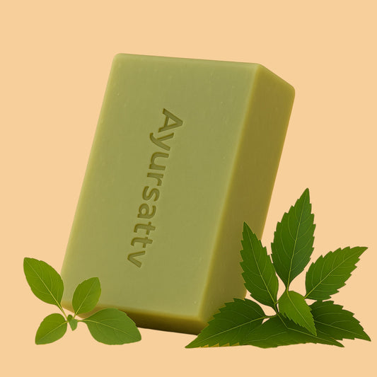 Ayursattv Neem Tulsi Natural Soap Prevents blackheads Of Skin