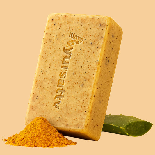 Aloe Vera & Turmeric Ayurvedic Soap For Glowing & Brightening Skin