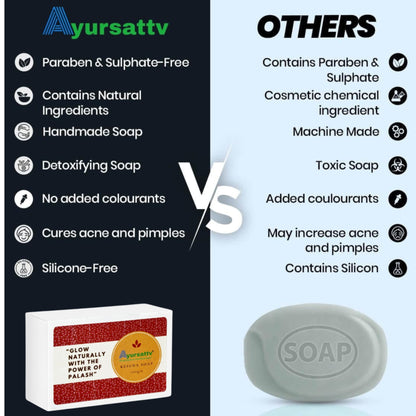 Ayursattv Kesuda Soap – Natural Glow with Palash Extracts – Revitalize Your Skin with Ayurvedic Care & Freshness!