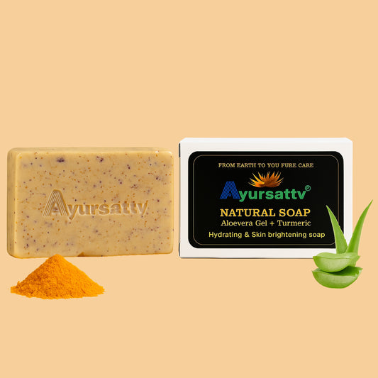 Aloe Vera & Turmeric Ayurvedic Face Soap For Glowing Face skin