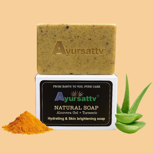 Turmeric & Aloe Vera Natural Soap , Hydreting & Skin Brightening Soap