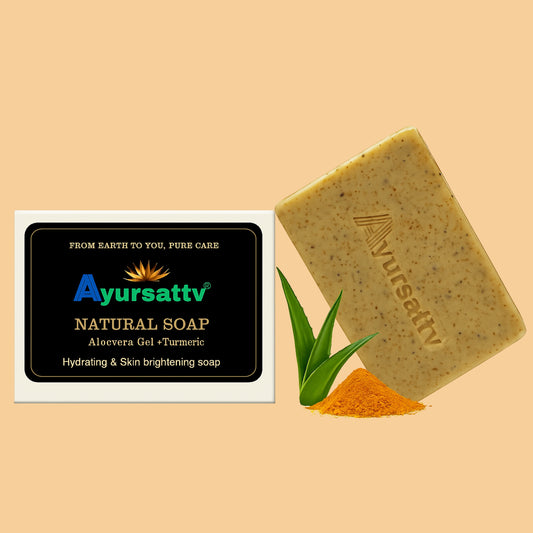 Ayurvedic Aloe Vera & Turmeric Soap (Aloe Vera & Turmeric & Natural Ingrediants )